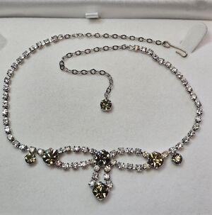 Clear And Smokey Rhinestone Women's Necklace